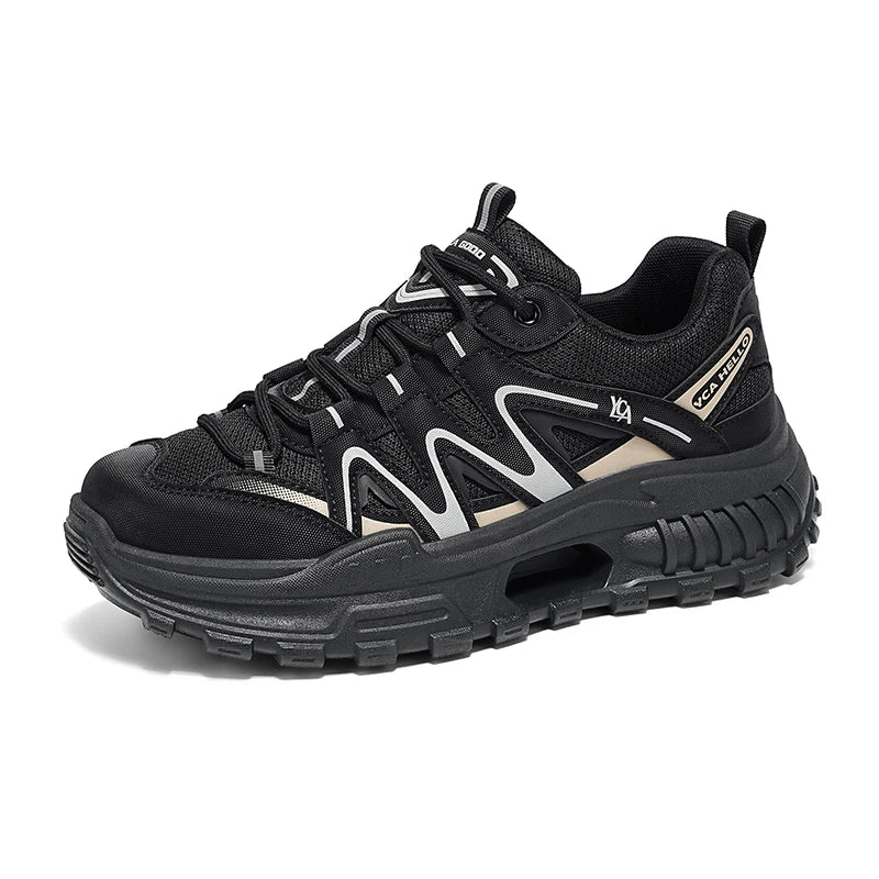 Men's platform casual shoes four seasons breathable light soft-sole comfort walking shoes fashion Joker outdoor running sneakers