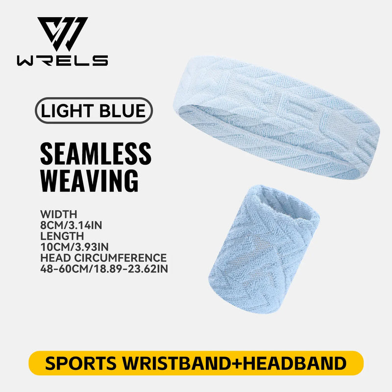 WRELS Sweatbands Wristbands Absorbent Breathable Quick Dry Elastic Soft Tennis Basketball Gym Fitness Training Sports Wrist Band