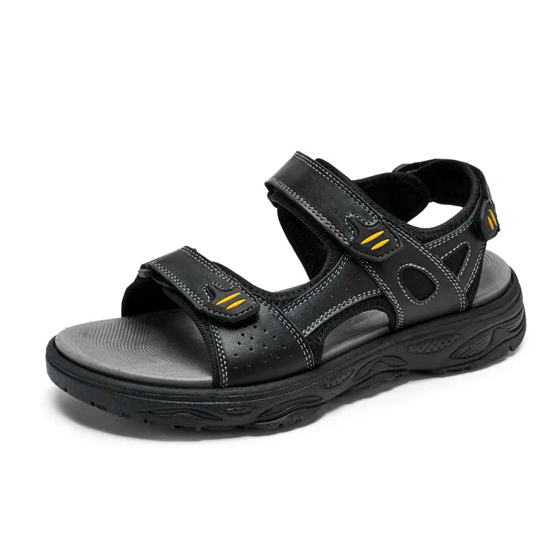 Summer Retro Sandals For Men Genuine Leather Sandals Outdoor Shoes Beach Verano Sandale Homme Sandalias Hombre