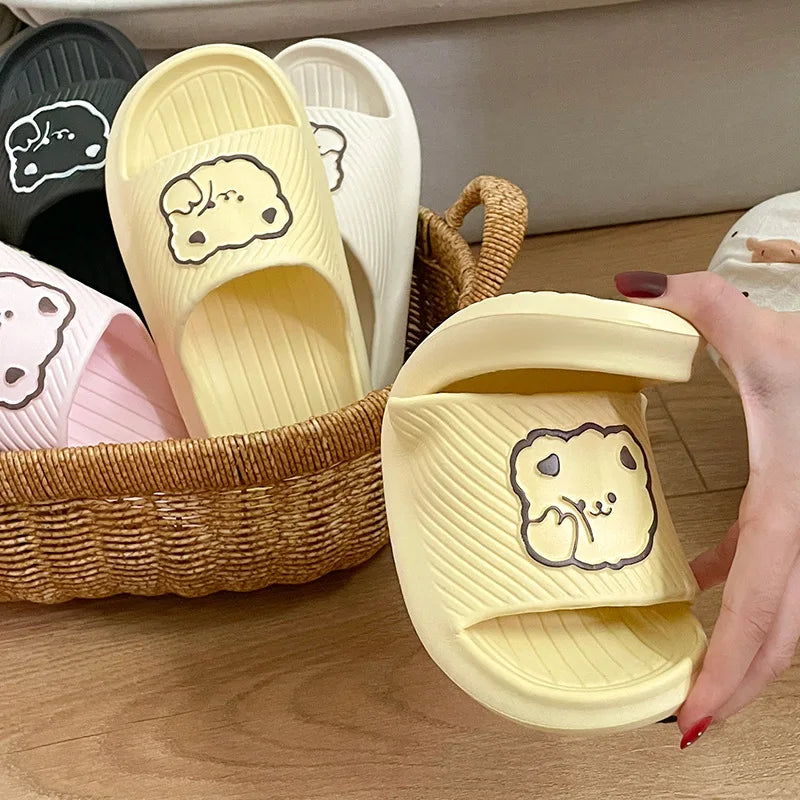 Couples Soft Sole Indoor Slippers Men and Women Summer new Comfortable Anti slip Waterproof Beach Sandals Home Bathroom Slippers