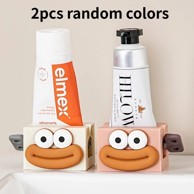 1/2pcs Toothpaste Squeezers, Facial Cleanser Sample Automatic Roller Clamps, Suitable for Home And Travel Use. random color.