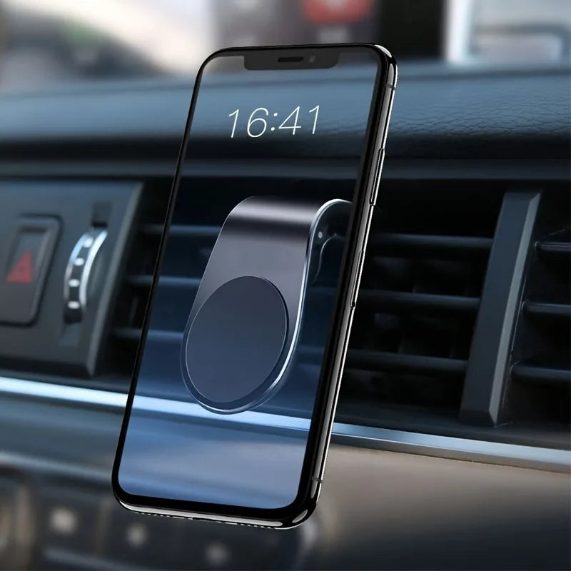 1pc Automobile L-Shaped Magnetic Phone Holder, Used for Car Magnet Phone Holder, Car Mobile Holder, Air Outlet Holder.