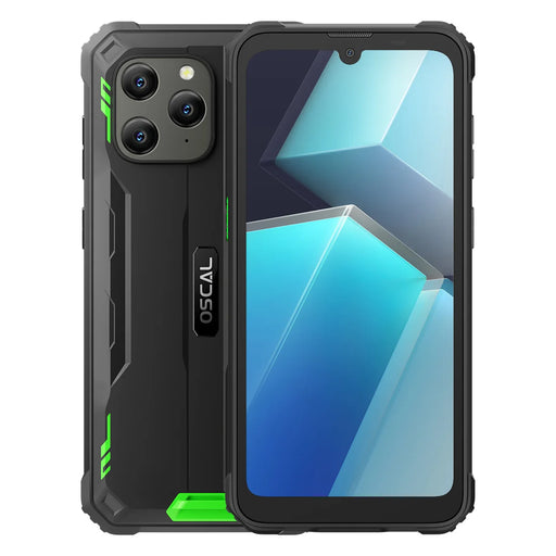 OSCAL S70 Pro Rugged Phone Android 12 Smartphone IP68 Waterproof 4GB+64GB 6580mAH Helio P35 6.1 inch 4G Celular Cell Phone Green