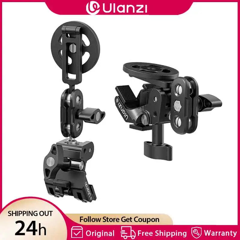 ឈុតម៉ោនម៉ាញេទិក Ulanzi EA03 Super Clamp សម្រាប់កាមេរ៉ា ទូរស័ព្ទ ម៉ូនីទ័រ ម៉ោនជើងកាមេរ៉ា ដៃវេទមន្ត ជាមួយវីសក្បាលបាល់ 360° 1/4" ពីរ