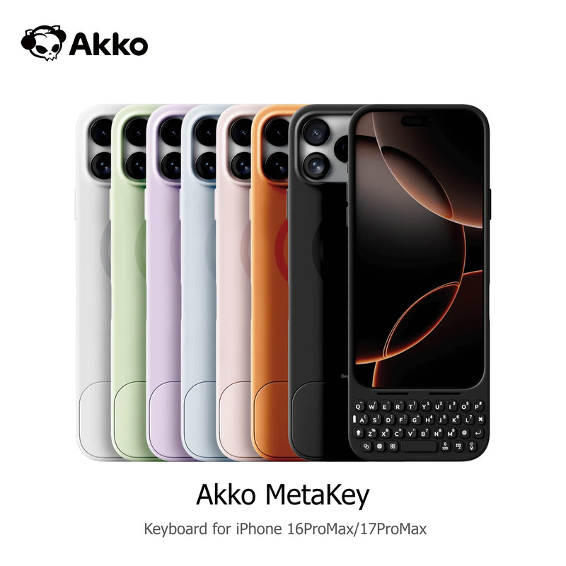 Akko MetaKey Phone case With Keyboard 37 keys Mini Phone Keyboard PU TPU with Magnetic Support For iPhone 16 Pro Max 17 Pro Max