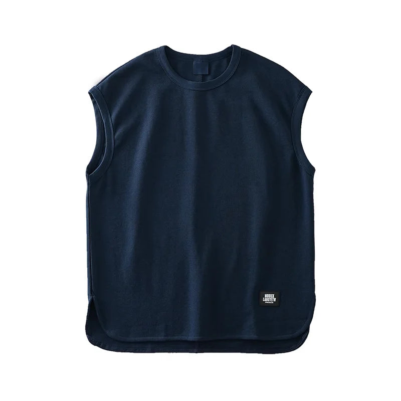DUKEEN Heavyweight Pique Fabrics Tank Top Men 2024 Summer Sports Fitnesssleeveless T-Shirt Loose Solid Color Tops