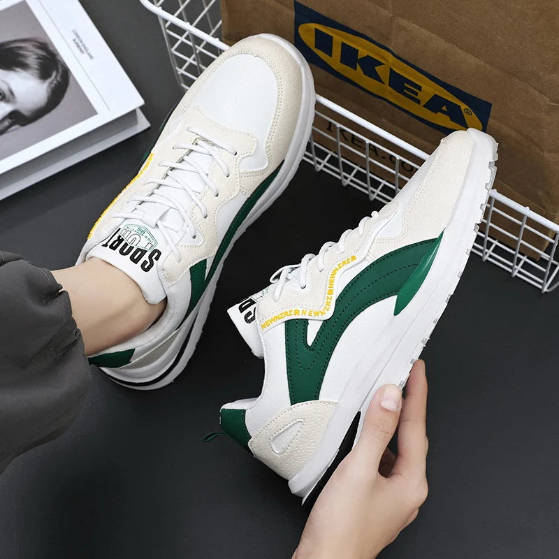 Men's casual sneakers shoes Four seasons new breathable non-slip soft-sole outdoor walking shoes lightweight sports running shoe