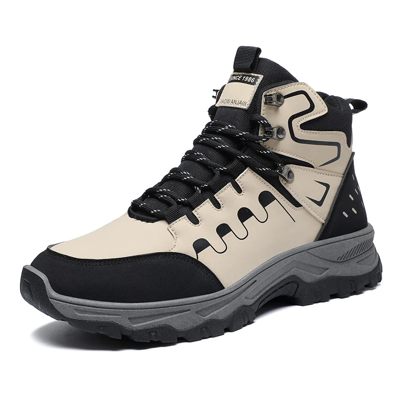 Men's high top boots four seasons casual fashion new soft sole anti slip comfortable outdoor high top boots fashion work boots