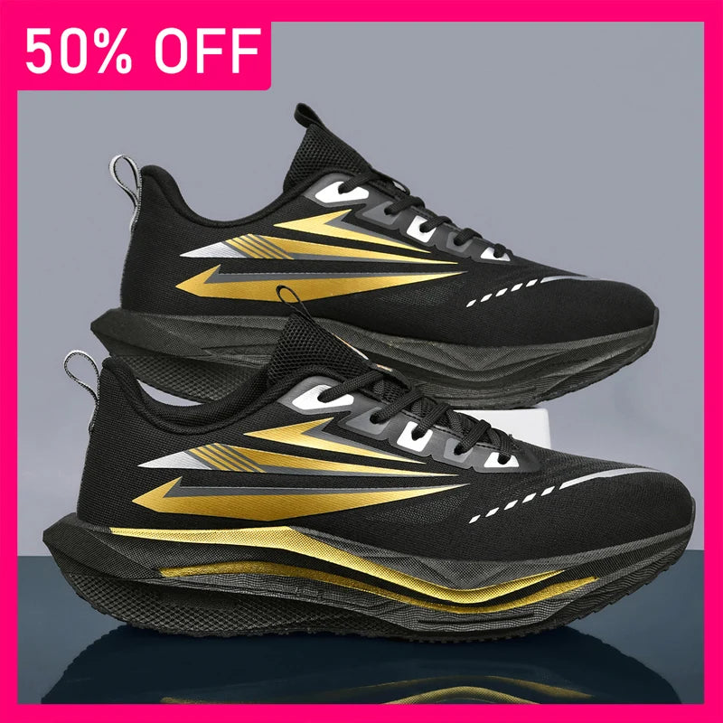 Unisex Sports Shoes Breathable Casual Professional Running Shoes Teenagers Anti Slip Shock-absorbing Thick Soled Training Shoes