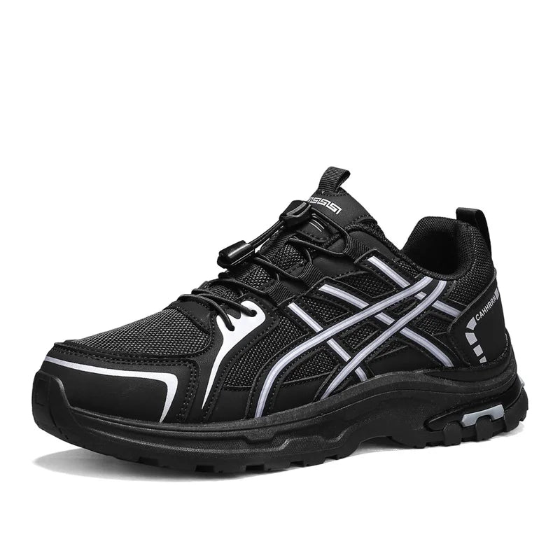 Mens Walking Shoes 2025 New Lace Up Mesh Breathable Wear-resistant Outdoor Sports Four Season Sports Leisure Sneakers for Men