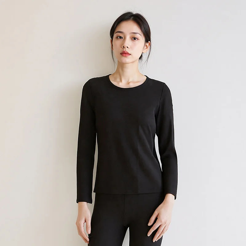 Semir Women Tshirt Brushed Fabric Crew Neck Solid Color Everyday Style Urban Casual Style Soft Touch 2026 Spring