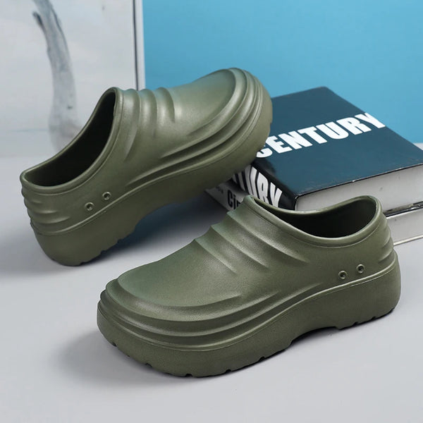 Hotel Chef Shoes Four Seasons Non-slip Waterproof Oil-proof Kitchen Work Shoes Men's Casual Joker Light EVA Outdoor Garden Shoes