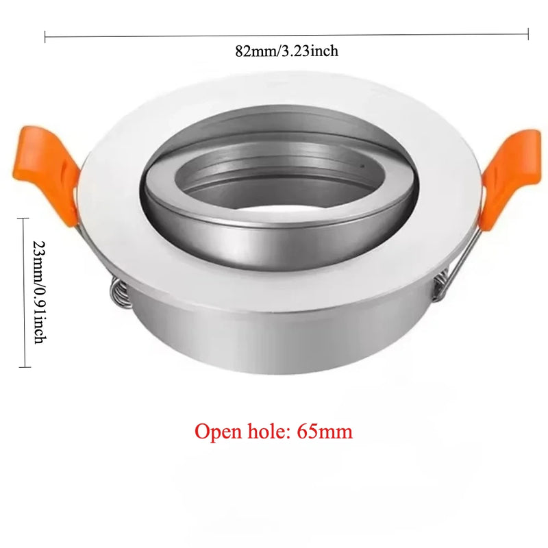 JOYINLED 1/10Pcs Round Recessed Downlight LED Ceiling Light Frame MR16 GU10 Bulb Fixture Downlight Holder GU10 Spot Light