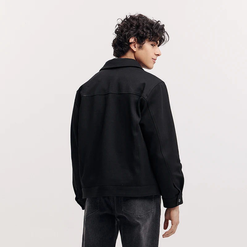 Semir Knitted Jacket Classic Turn Down Collar Men 2025 Spring Simple Style Casual Fashion Basic Daily Wear Outerwear