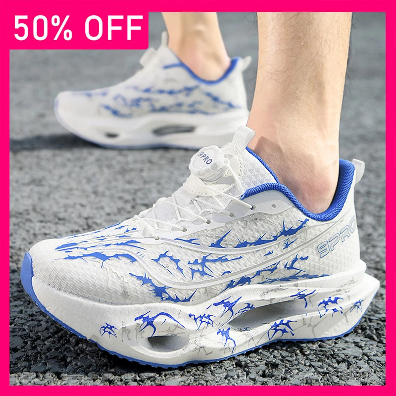 New Unisex Sports Shoes Rotating Buckle Outdoor Running Hollowed Out Soft Sole Anti Slip Rebound Professional Training Shoes