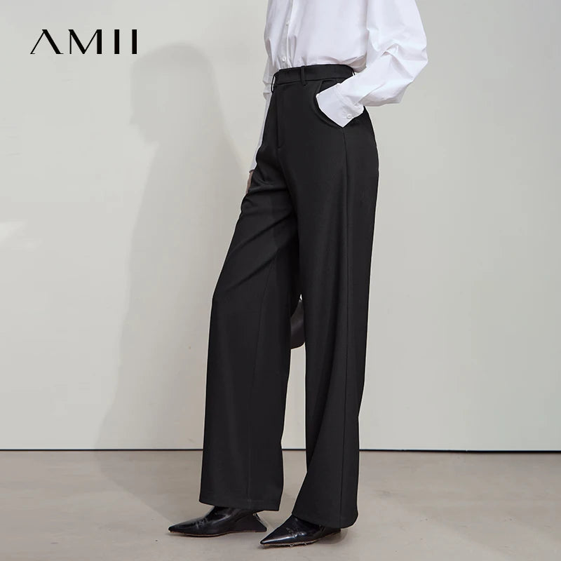 AMII 2026 ខោនារីទាន់សម័យ ងាយស្រួលថែទាំ ប្រឆាំងស្នាមជ្រួញ ខោរលុងសម្រាប់នារីការិយាល័យ 12523023