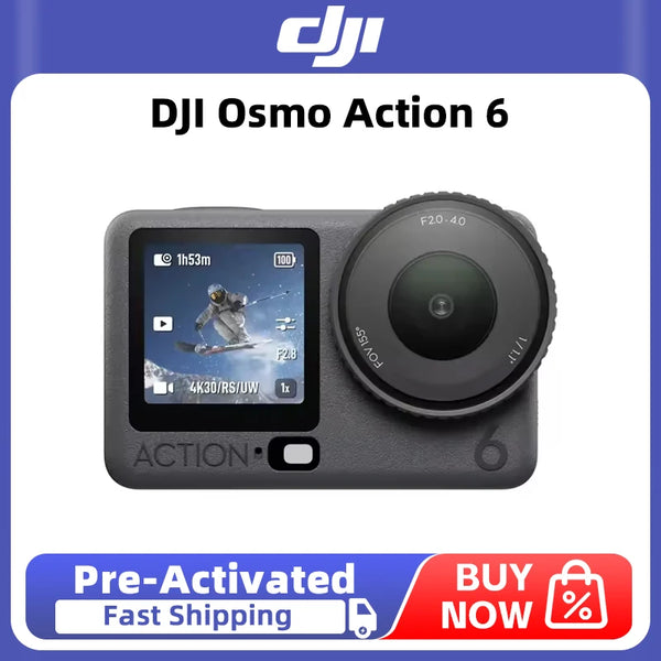 DJI Osmo Action 6 DJI's First Variable Aperture Action Camera f/2.0-f/4.0 1/1.1-Inch Square Sensor 20m Waterproof