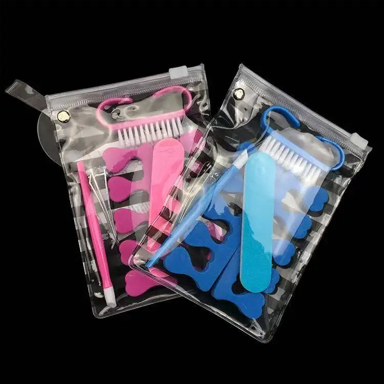8/5Pcs Manicure Pedicure Tools Set Nail File Buffer Cuticle Pusher Remover Toe Separator Nail Art Care Kit For Salon Home DIY