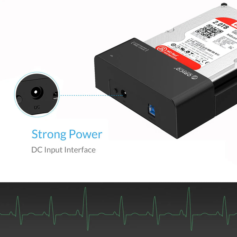 ORICO Single Bay HDD Docking Station SATA to USB 3.0 External Hard Drive Docking Station for 2.5/3.5inch HDD SSD Support UASP