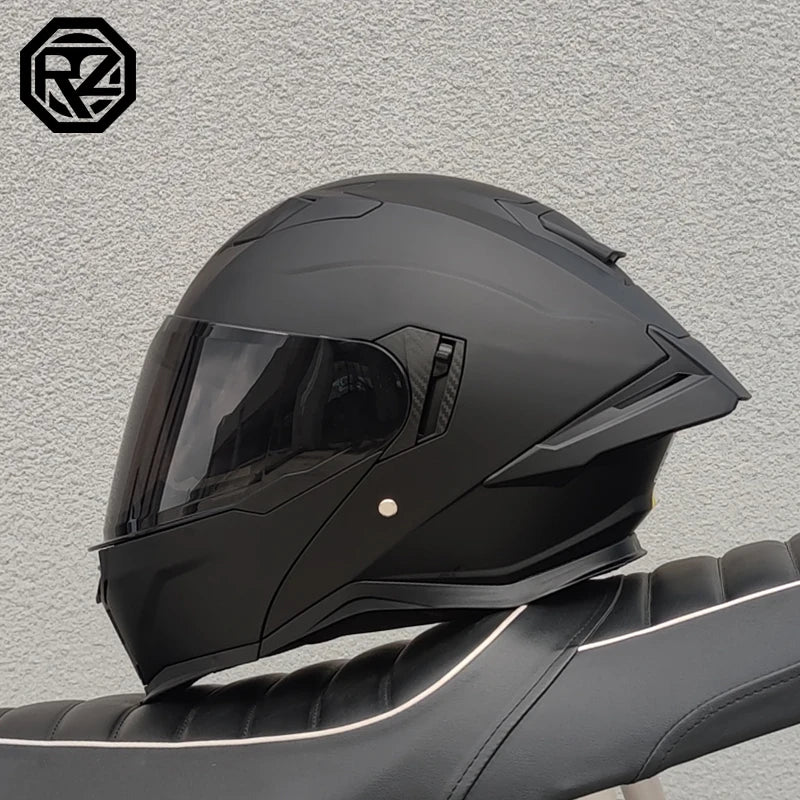 ORZ male and female adult full face motorcycle helmet modular flip helmet dual lens DOT approved racing off-road helmet
