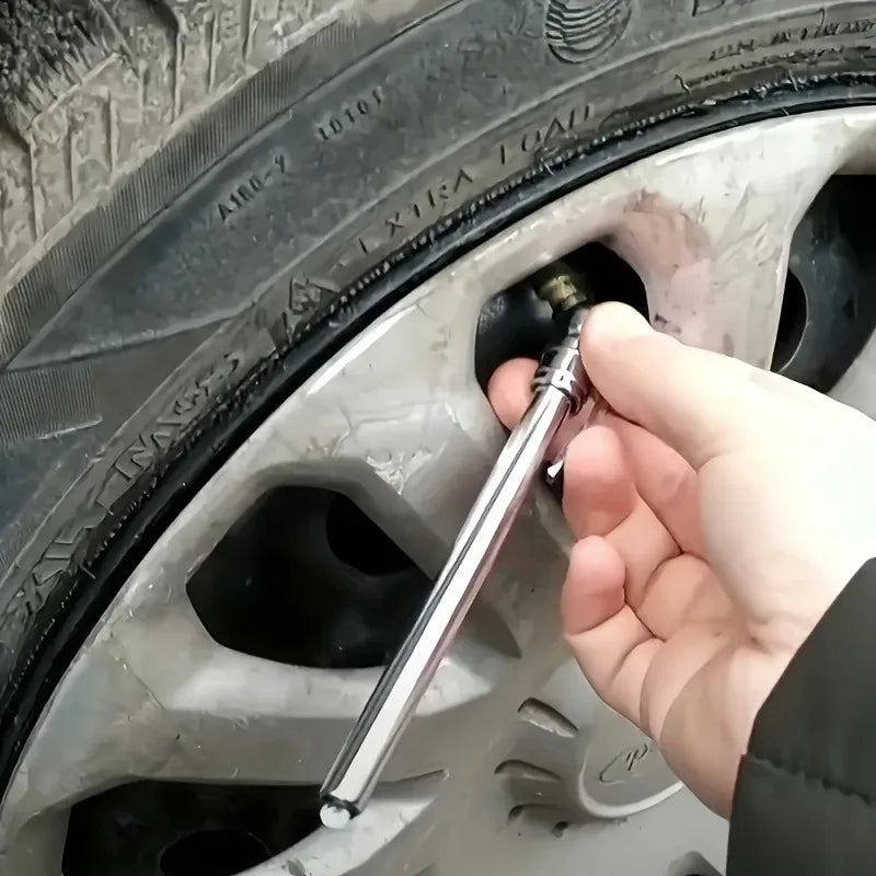 2pcs Portable Car Tire Pressure Pen, Pop-Up Tire Pressure Monitoring Pen, No Battery Design, Vehicle Repair Tool.