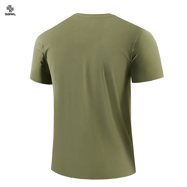 SBWL High Quality Man Outdoor Hiking Mountaineering Tees Running Weight Loss Fitness Sports Quick Drying T-Shirt Breathable Tops