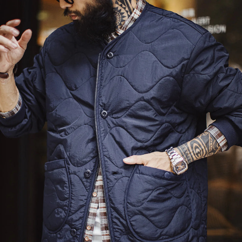 អាវក្រៅ Maden សម្រាប់បុរស M65 Field Jacket អាវក្រៅស្រាល ធ្វើពីបន្ទះពូក ងាយស្រួលពាក់ ពាក់ធ្វើការ អាវក្រៅខ្លី អាវបេស្បល រដូវស្លឹកឈើជ្រុះ
