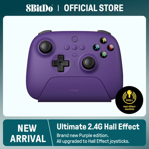 8BitDo - New Ultimate 2.4G Wireless, Hall Effect Joystick Update, Gaming Controller for PC, Windows Steam Deck, Android & iPhone