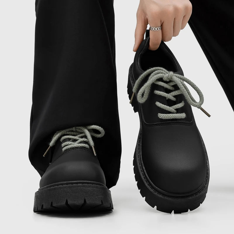 Men's big head business casual shoes four seasons new light breathable soft-sole non-slip comfort outdoor walking leather shoes