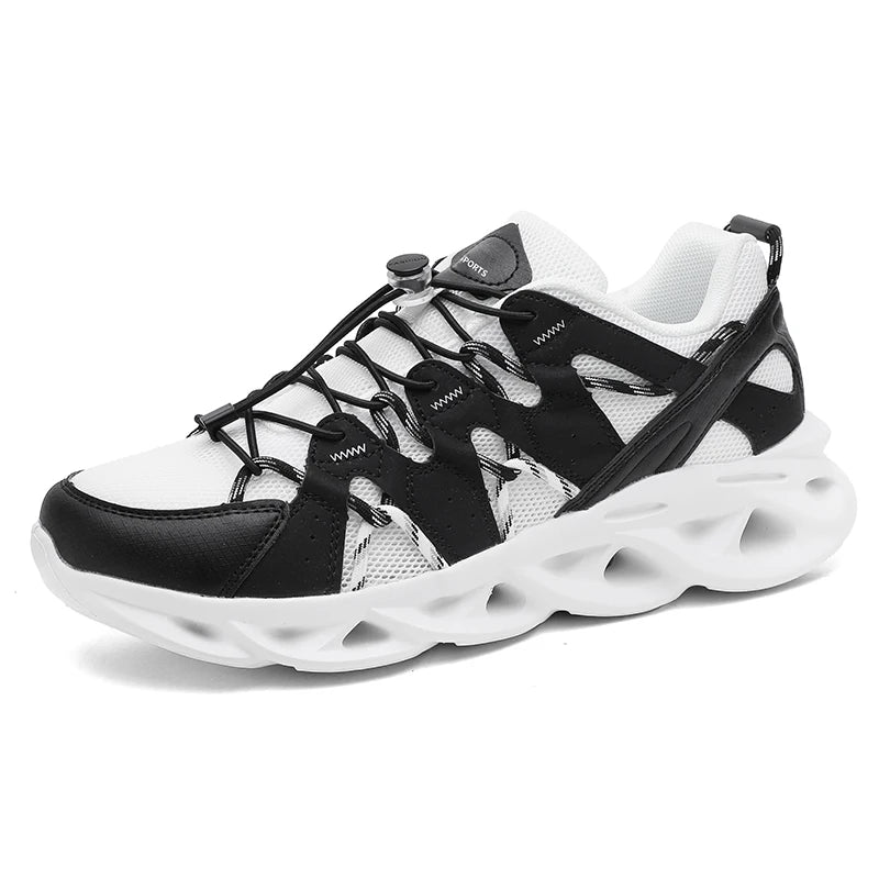 Mens Walking Shoes Classic Retro Style Design Mesh Breathable Lightweight Sneakers Casual Flat Comfortable Running Shoes for Men