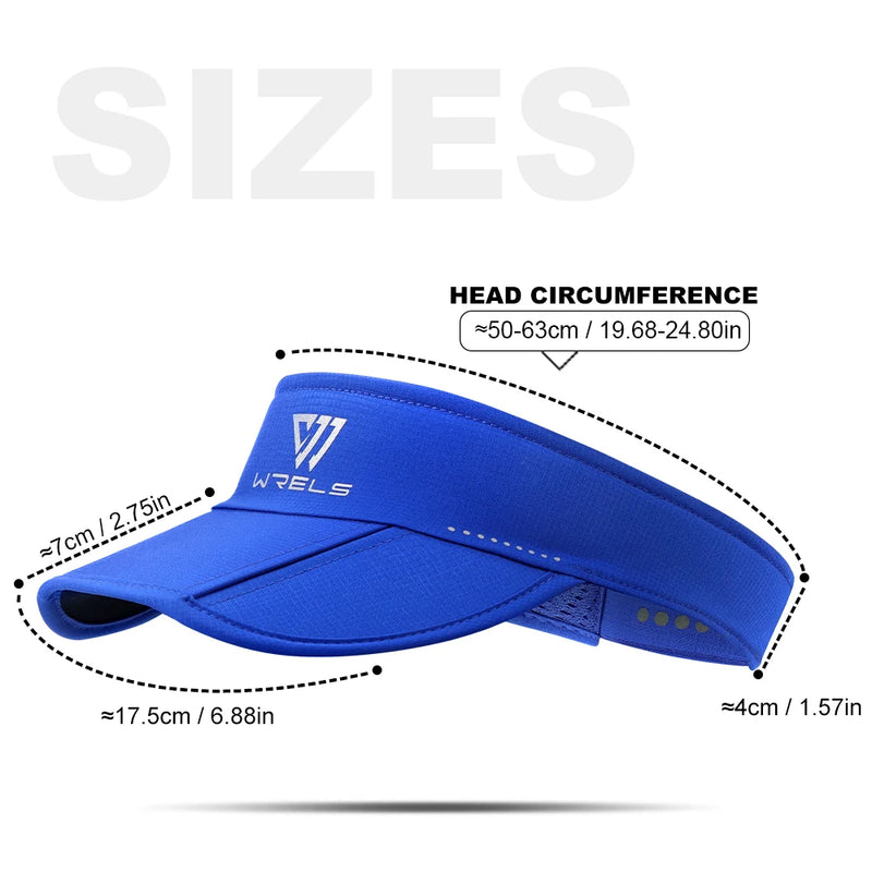WRELS Summer Sun Hats Sun Protection Hat Outdoor Sports Golf Hats Top-Empty Visor Empty Breathable Anti-UV Adjustable Cool Cap