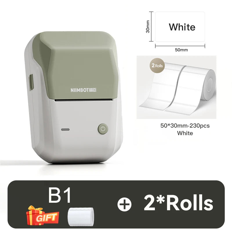 Niimbot B1 Thermal Printer Self-adhesive Food Stickers Bluetooth Label Maker Pocket Name Pirce Bacode Bussiness Labeling Machine