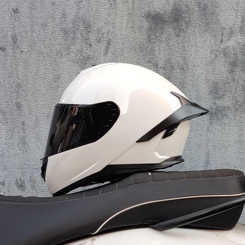 ORZ Full Face Motorcycle Helmet with Big Spoiler DOT Approved Racing Motorbike Helmet for Men Women
