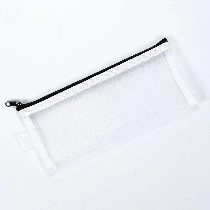 1pc Transparent Mesh Cosmetic bag with Zipper Closure, Lightweight Installation Portable Organizer Travel, Cosmetic bag.
