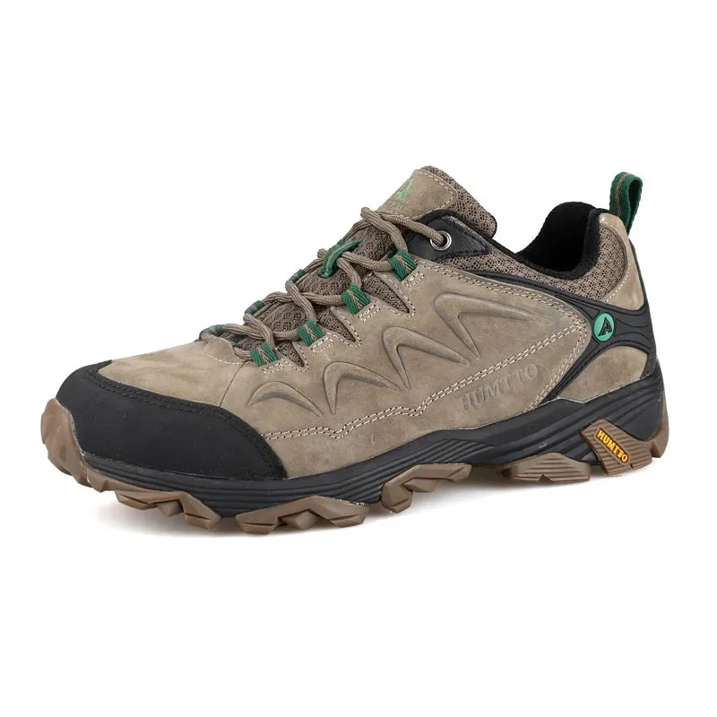 HUMTTO Non-slip Hiking Shoes Men Outdoor Men's Sports Shoes Leather Safety Walking Sneakers Man Breathable Trekking for Boots
