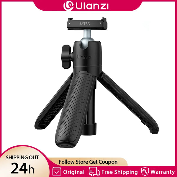 ជើងទម្រ Ulanzi MT66 ClipMate Mini Tripod Stand Seflie Stick សម្រាប់កាមេរ៉ា Insta 360 Dji Action ជាមួយក្បាលបាល់ 360° ទម្ងន់អតិបរមា 1kg