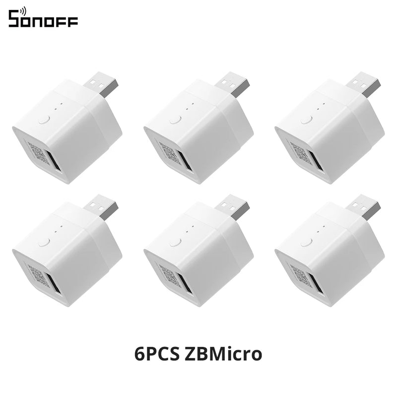 SONOFF ZBMicro Zigbee Micro USB Smart Adaptor 1-10PCS Fast Charging Wide Transmit Coverage Voice Control eWeLink Alexa Google