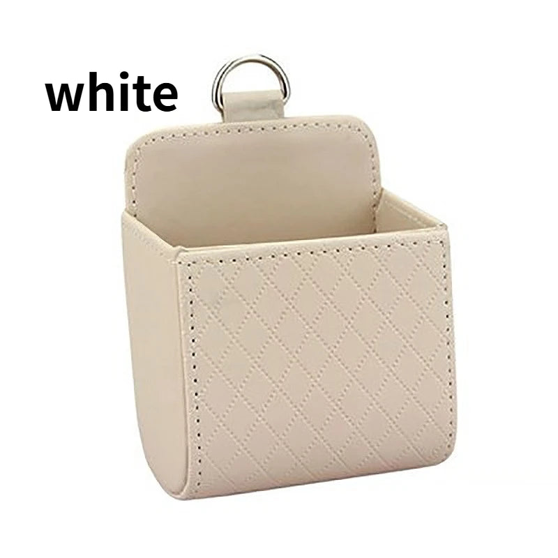 Car Air Vent Mounted Storage Box，Multi-functional storage box | Faux Leather Car Mounted Phone Pouch, Interior Additions