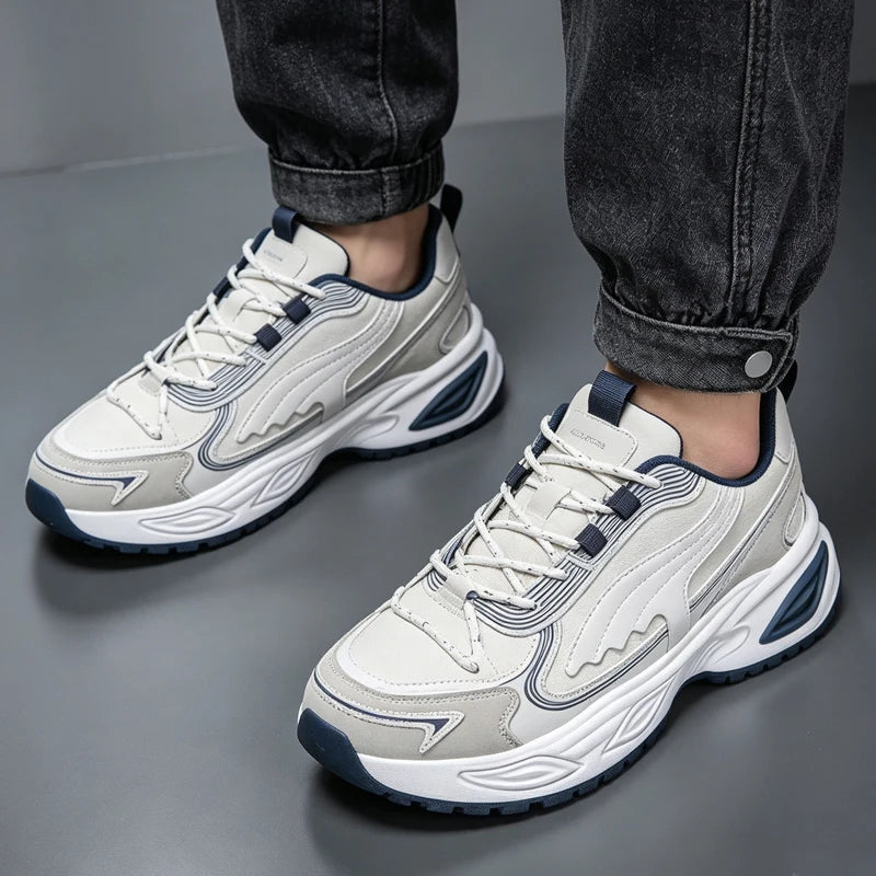 Men's comfort casual sneakers four seasons breathable light soft-sole non-slip outdoor running sports shoes fashion walking shoe