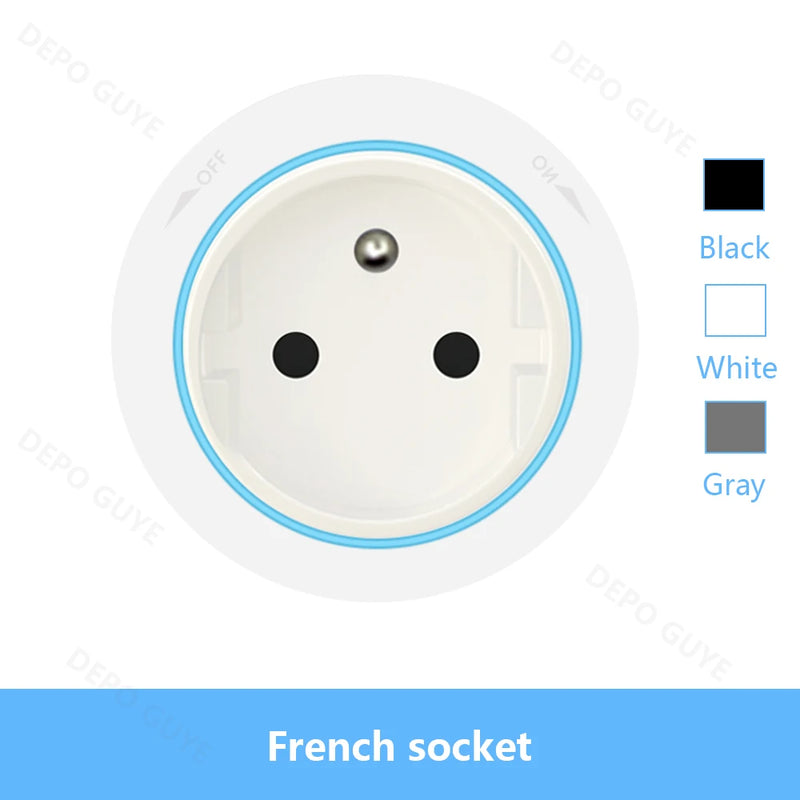 Power Track Socket EU/FR/Italy/Israeli USB Type-C Round Romovable Adapter Home Kitchen Wall Mounted Universal Electrical Outlet