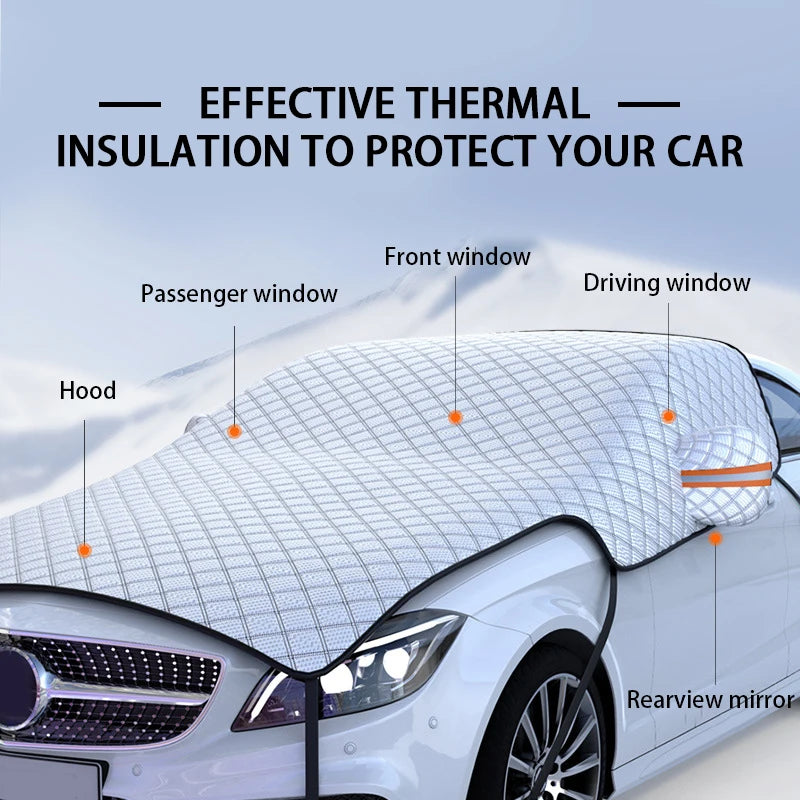 SEAMETAL Extra Large Car Windshield Snow Sun Shade Waterproof Automobile Sunshade Cover UV Protector Car Front Windscreen Covers