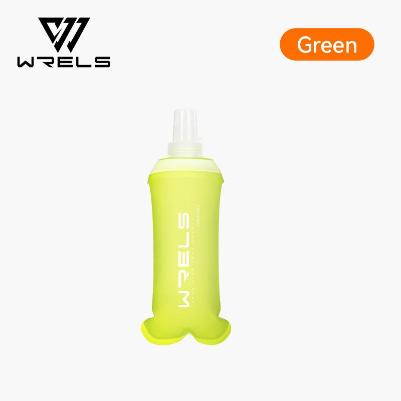 WRELS TPU Soft Folding Water Bottle BPA-Free Collapsible Flask Running Camping Hiking Travel Convenient Lightweight Water Bottle