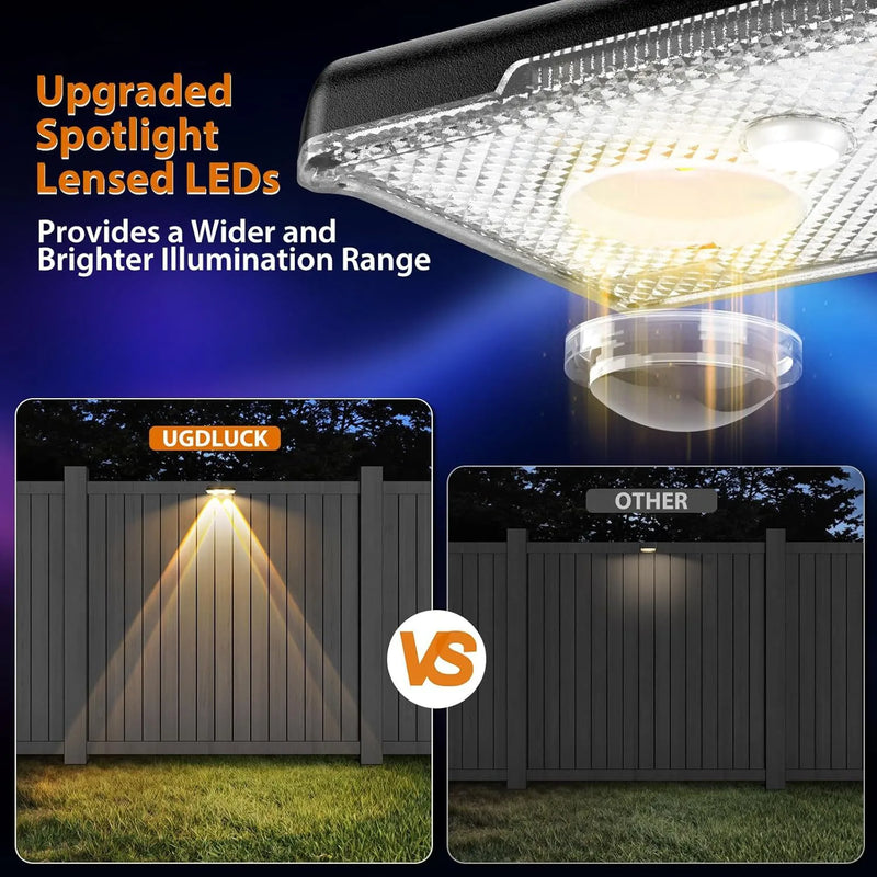 Solar LED Light Solar Wall Lamp Outdoor IP65 Waterproof High Brightness Luminous Lighting for Outdoor Garden Balcony Decoration