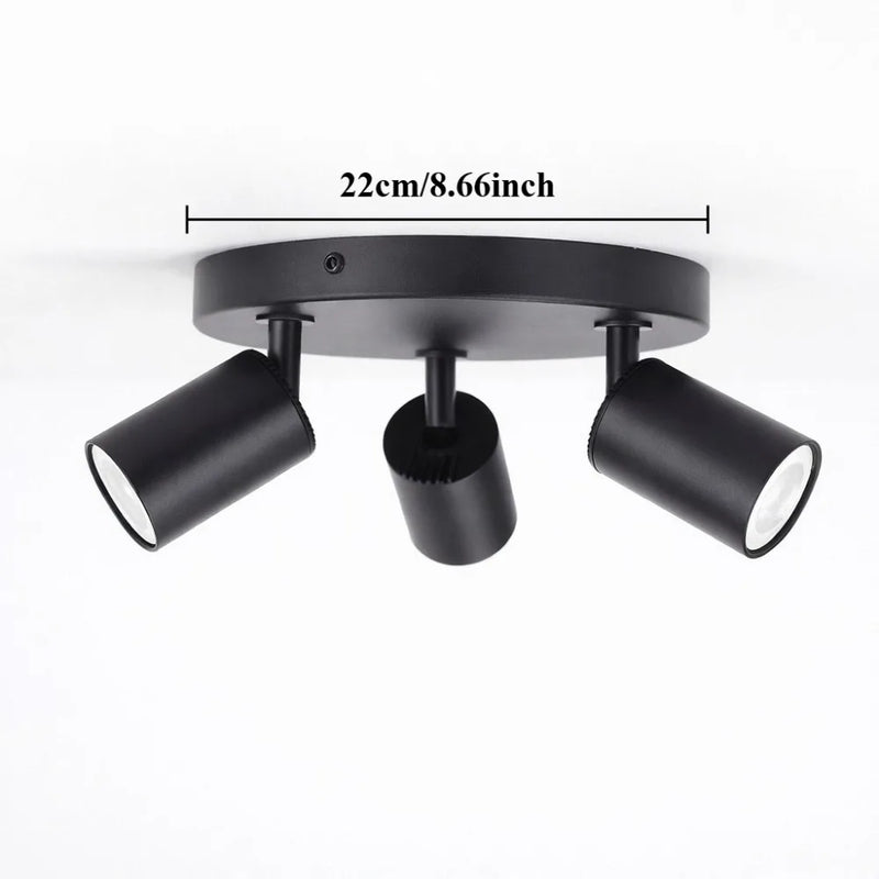 ភ្លើងពិដាន LED ទំនើប JOYINLED GU10 ភ្លើងពិដានចំណុចពណ៌ខ្មៅ សន្សំសំចៃថាមពល សម្រាប់បន្ទប់ទទួលភ្ញៀវ បន្ទប់គេង ផ្ទះបាយ ងាយស្រួលតំឡើង
