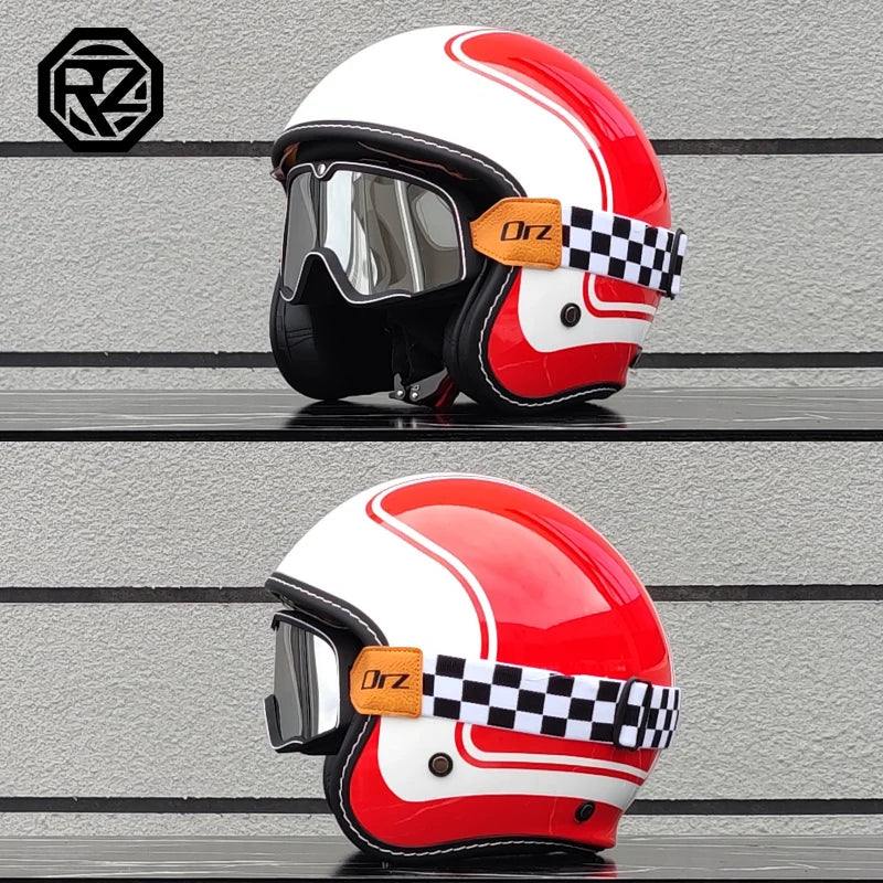 2025 High Quality Retro 3/4 Motorcycle Helmet Capacity de Moto Couple Half Helmet DOTcascos para Motos