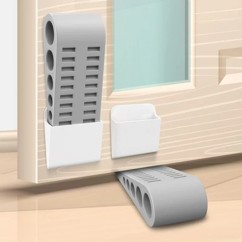 1pc Door Wedges for The Bottom of Doors - Set of Two with a Holder, for Use in Homes, Offices, Dorms, Classrooms, And Garages.