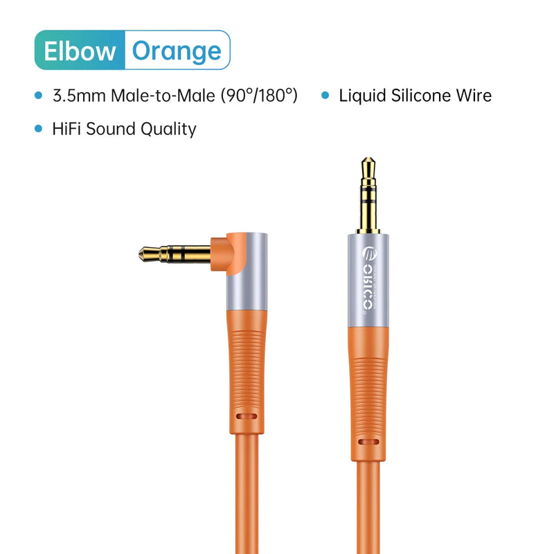 ORICO 3.5mm Aux Cable Jack Audio Cord Male to Male Hi-Fi Sound Liquid Silicone for Headphones iPhone Speaker Car iPad