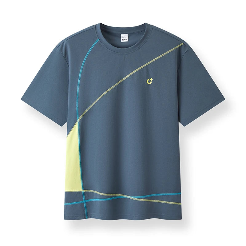 Semir Unisex Tshirt 2026 Color Block Printed Crew Neck Light Sports Style Outdoor Casual Soft