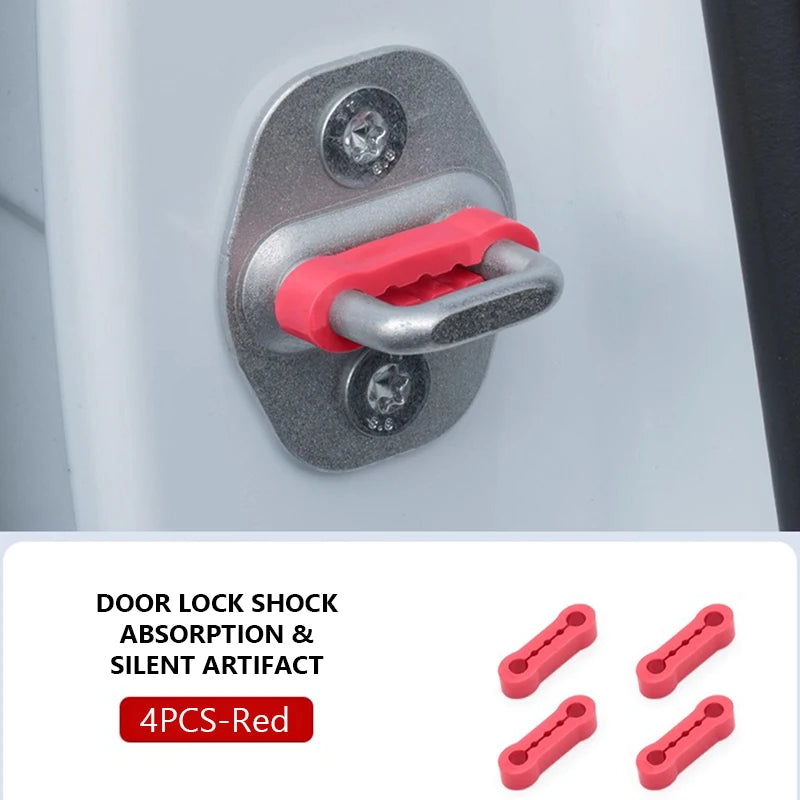 SEAMETAL 4pcs Universal Car Door Lock Damper Buffer Sillcone Deadener Seal Shock Absorber Noise Insulation for Car Accessories