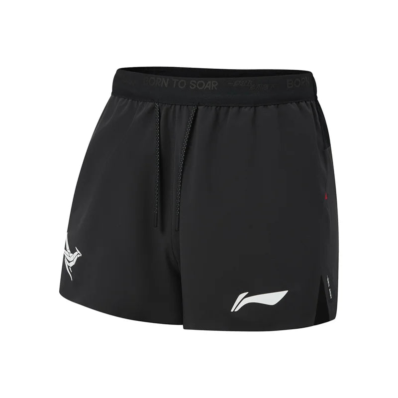 ខោខ្លីរត់ប្រណាំងបុរស Li-Ning Dragonflight LN COOL 89% Polyester 11% Elastane ស្ងួតរហ័ស ខោទ្រនាប់ LiNing ទំហំធម្មតា AKSW693